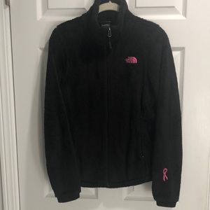 North face fleece zip up Breast Cancer Ribbon